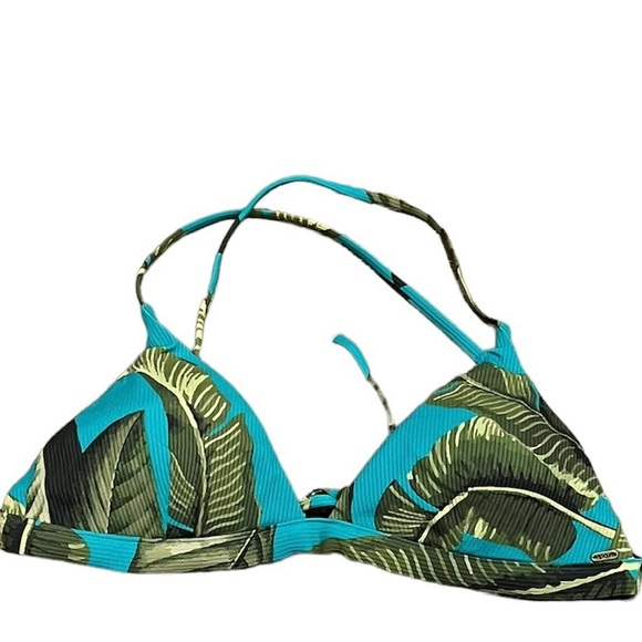 Rip Curl Coco Beach Crossback Tri Bikini Top Turquoise S - Picture 1 of 5